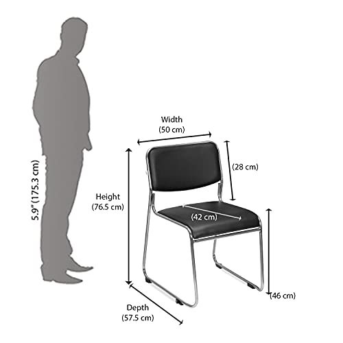 Image of Nilkamal Contract 01 Soft PVC Chair, Black