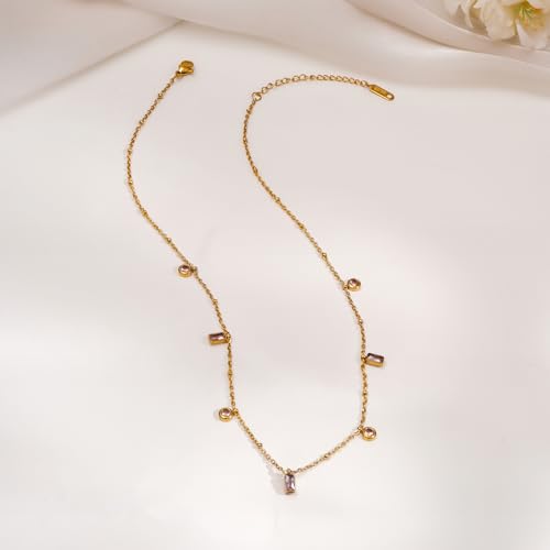 Image of Rubans Demi Fine Stainless Steel Necklace Chain Link Gift for Women & Girls