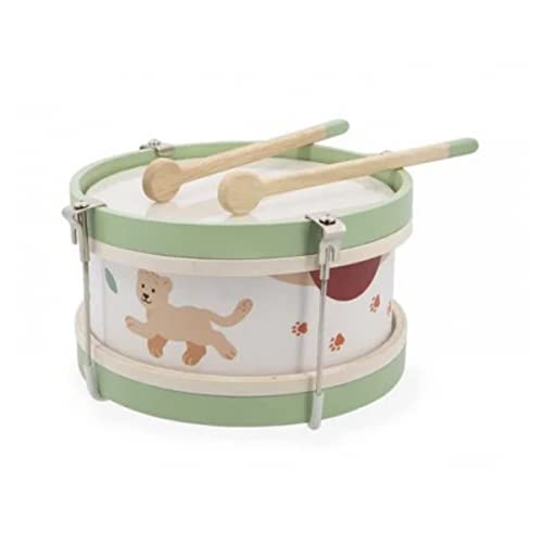 Janod - Meine erste Holztrommel Sunshine - Rollenspielzeug und musikalische...