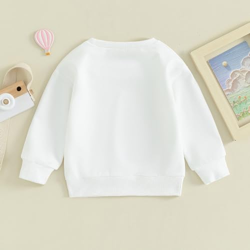 Carolilly Toddler Baby Boys Girls Birthday Jumper, Letters Printed Long Sleeve Round Neck sweatshirt Tops (6 months-4 Years)