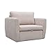 mb-moebel Sofa Sessel mit Schlaffunktion Schlafsessel Gästebett Klappsofa Bettfunktion mit Bettkasten Couch Sofagarnitur Salon Jugendzimmer SARA (Cappuccino)