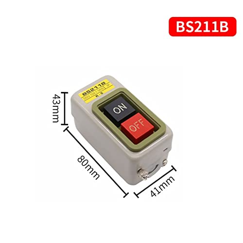 Bouton de démarrage triphasé 10A BS211B INFRI interrupteur industriel 1,5kW - 3