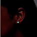 Glow-in-the-Dark 5mm Round Stainless Steel Stud Earrings for Women, Teens & Girls - Hypoallergenic, Flat Back Earrings, Handmade in Italy, Jewelry Set, Stylish Earrings Gift (Turquoise Glow, 5 mm.)