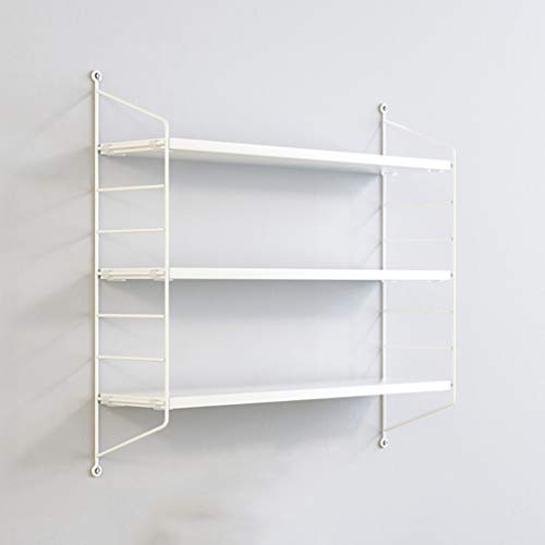 Estante de TV de estilo nórdico montado en la pared con 3 capas de hierro moderno flotante para decoración de sala de estar o dormitorio, 75 x 20 x 60 cm, organizador para el hogar y solución de