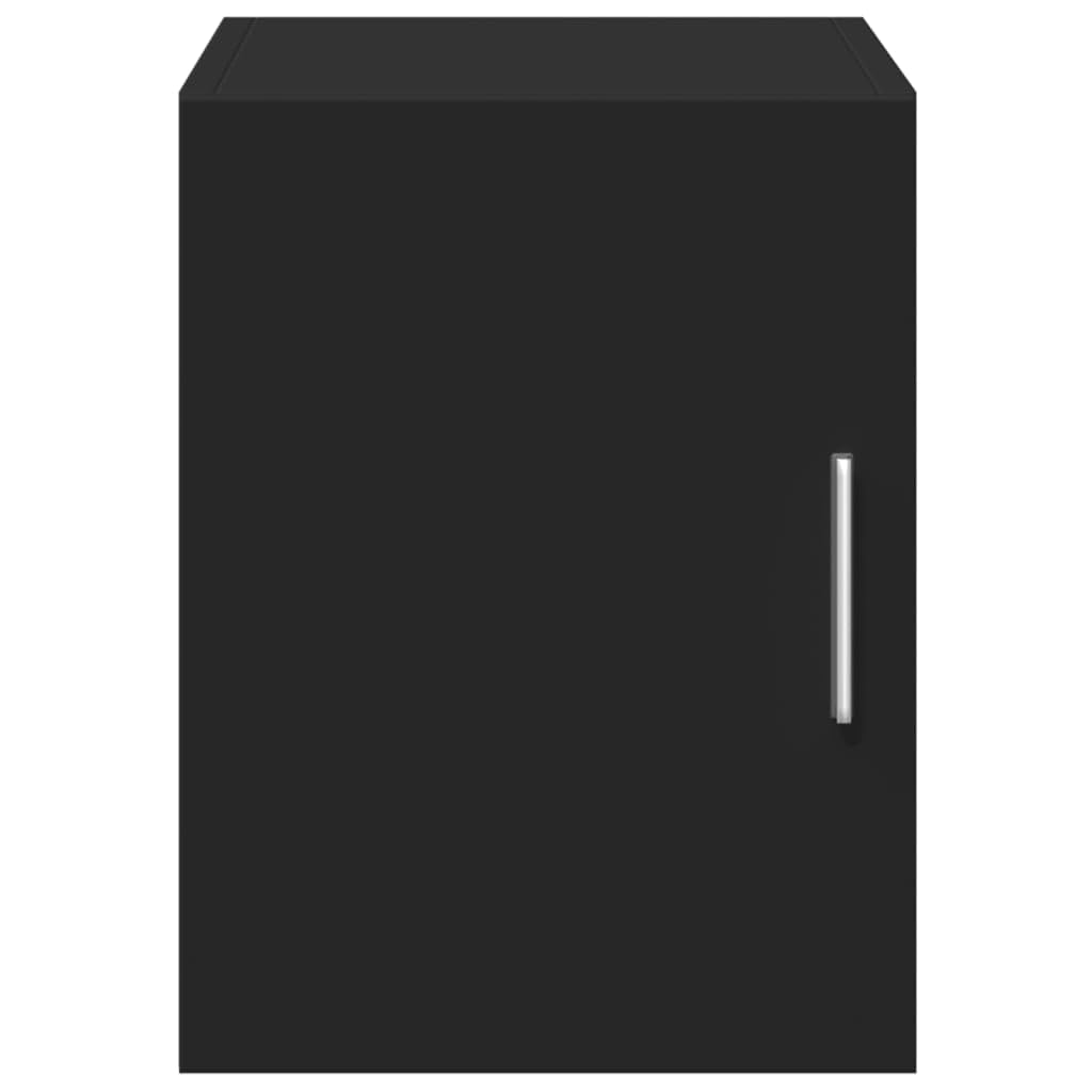 Mobiletto Pensile da Parete Nero 30x42,5x40 cm Legno Multistrato
