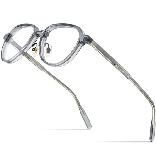 Lunettes à la mode en acétate gris pour soulager la fatigue et rester élégant