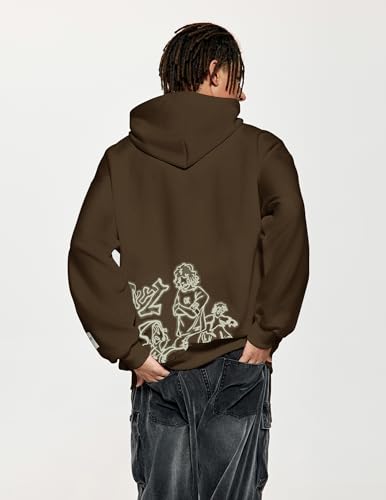 Vamtac Mens Graphic Hoodies Y2k Cute Pullover Oversized Fashion Streetwear Casual Hooded Sweatshirt Unisex Tops