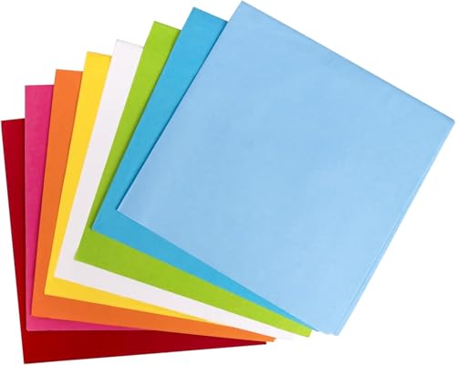 Image of ECO SARRAS 8 Color Set Multi-Purpose Wrapping Paper for Gift Wrapping, HAMPERS, Art N Craft, DIY Projects, Flower Making, Clothes, Candles, Wedding Decorations, Holi Decoration (30 Sheets)
