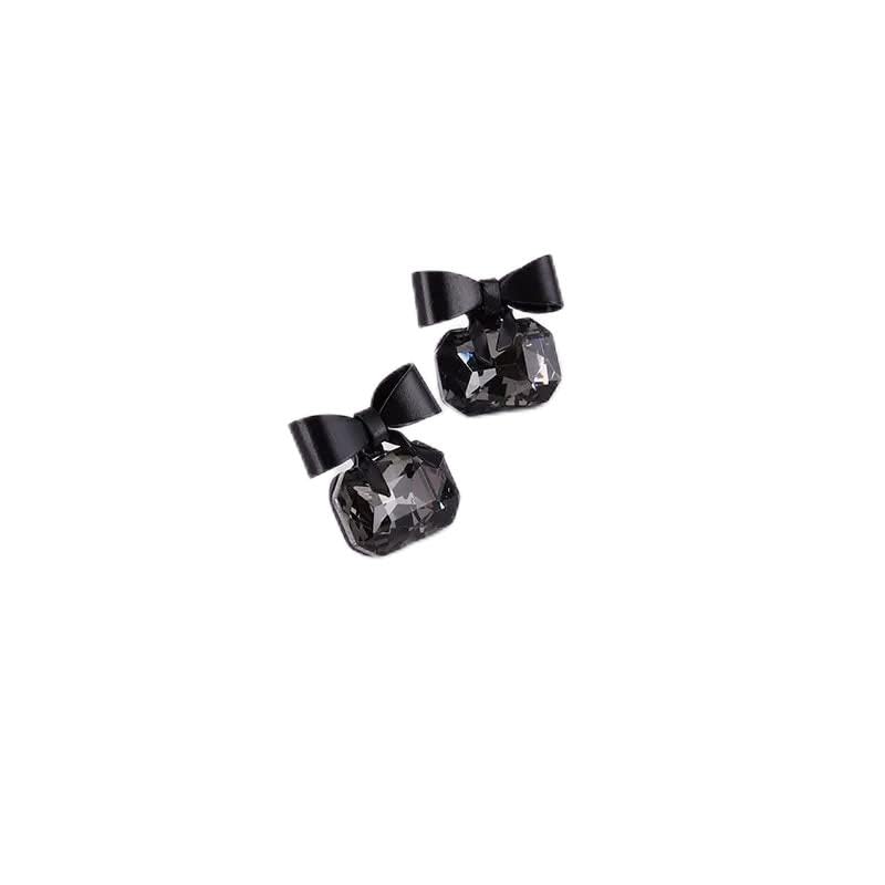 Boucles d'oreilles argent sterling papillon cristal noir, le cadeau idéal