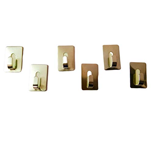 Image of Multipurpose Hooks for Wall Stainless Steel Self Adhesive Hooks Load Capacity Upto 1 Kg (Pack of 18)