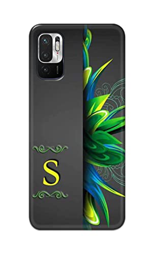 Image of Name II Initial II Letter Alphabet S Hard Back Case Cover for Redmi Note 10T 5G, Poco M3 Pro 5G, Redmi Note 10 5G Back Cover -(J5) VNS2222
