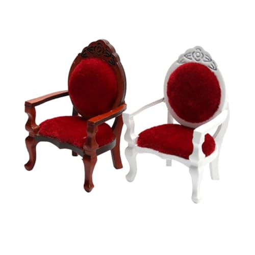 Maison de poupée meublée avec ce lot de 2 mini chaises en bois durable