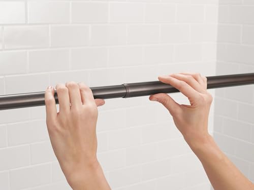 Image of Moen TR1000OWB 44-72-Inch Adjustable Tension Mounted Straight Shower Curtain Rod, Old World Bronze