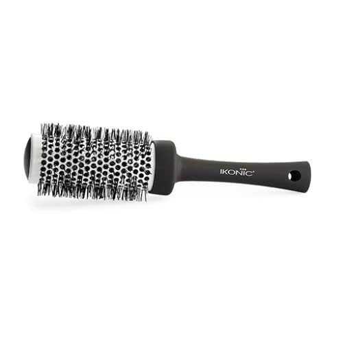 Image of Ikonic Professional Blow Dry Hair Brush with Ionic Techonology for Frizz-Free Styling, Curling, Volumizing & Waves for Women & Men, All Hair Types, Salon & Personal Use - BDB 43 BLACK + WHITE