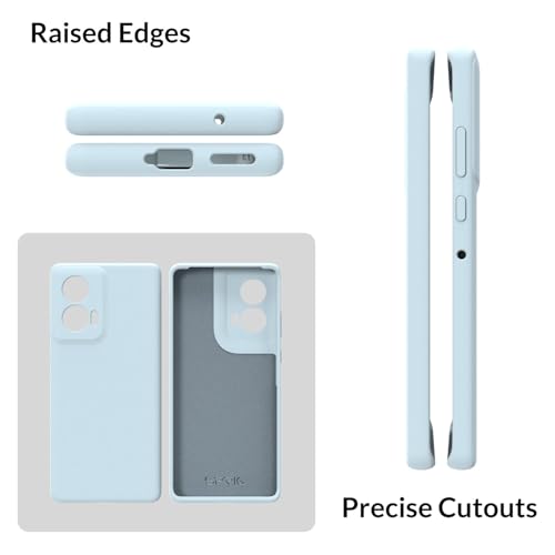 Image of SPRIG Compatible with Moto Edge 50 Fusion Premium SilkTone (Liquid Silicone) Back Cover Drop Tested Shock Proof Mobile Case for Men, Women, Boys and Girls with Camera Protection (Light Blue)
