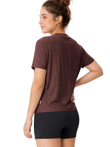 Image of ODODOS Women's Performance Cropped Tee Ultra Soft odSTRATUM Tech Short Sleeve Relaxed Top Crew Neck T-Shirts