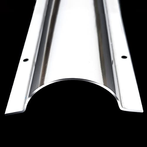 Stainless Steel Wire Guard Raceway Half Round Metal Cord Cover for Ceiling Corner and Floor 1M Long Perforated Installation 5.3cm/2.1in Fits 6 Cables