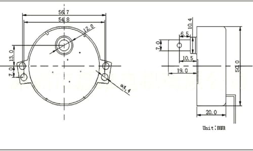 Miniatura 5 de Yumili Motor Síncrono Ac, Motor Síncrono Giratorio 220-240v, Motorreductor Cw Ccw 4w, 50 60hz Para Ventilador Eléctrico, Microondas, Calefacción, Manualidades, Lámparas E Iluminación 2,5-3 Rpm
