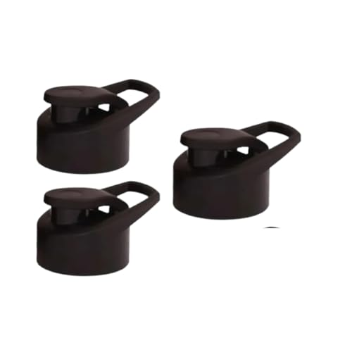 Image of KOTSUN 46mm Plastic Bottle Caps,Water Bottle Sipper Cap Flip top cap Compatible for All Size Bottle 1000 ml, 750 ml, 500 ml (Black) (PACK-3)