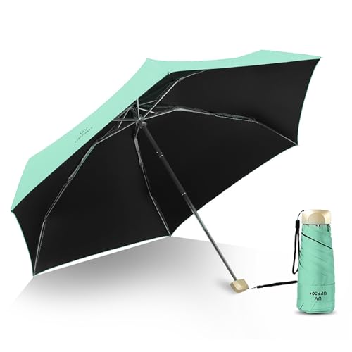 Paraguas, Sombrilla Súper Liviana Mini Protección Plegable A Prueba de Viento Paraguas Portátil de Doble Uso Paraguas Impermeable, Paraguas Plegable A Prueba de Tormentas, para (Verde Aguacate)