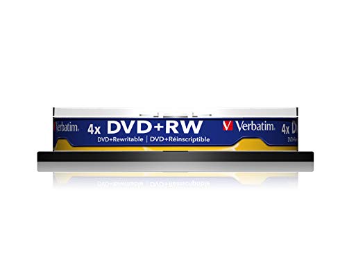 Verbatim DVD-Rohlinge 43488 DVD+RW, wiederbeschreibbar, 4,7 GB / 120 Min, Spindel  0023942434887 Verbatim 10 Stück