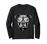 testa di cane staffordshire bull terrier cool | ritratto divertente maglia a manica