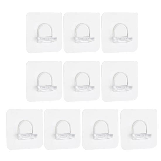 CPEX Shelf Adhesive Support Nails Instead of Brackets, L-Shaped Plate Mini Holder, Curtain Hook, No Drill Wall Plastic Furniture Shelf Pins Support Fixing Sticking (Pack of 10)-image-33