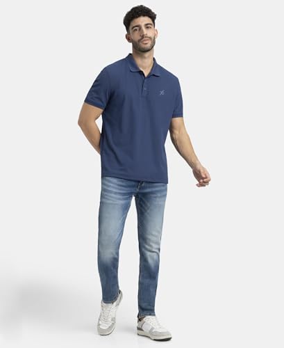 Image of Jockey AM38 Men's Microfiber Fabric Solid Half Sleeve Polo T-Shirt with StayDry & StayFresh Technology
