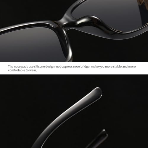 Lunettes de soleil œil de chat vert rock aux lignes géométriques - 6