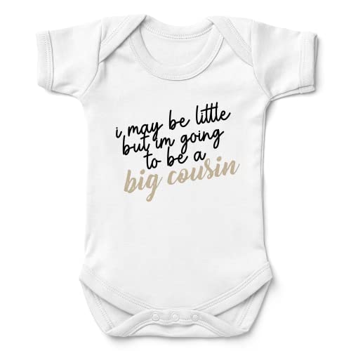 Kickass Tees Going to Be A Big Cousin Babygrow from Uncle Gift Present White
