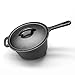 LOCEHNGY Cast Iron Melting Pot Cooking Pot,Sauce Pan with Lid,2 Quart Cooking Pot, Small Saucepan with Steamer