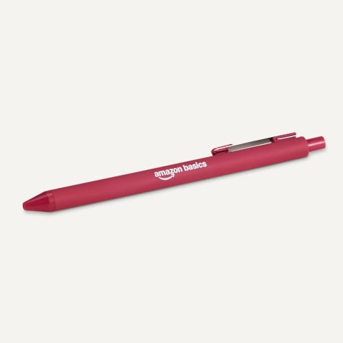 Image of Amazon Basics Retractable Ballpoint Pens for Smooth Writing, 1.2mm Point, Comfortable Grip, 12-Pack