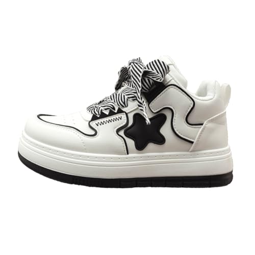 Women's Fashion Star Shoes Comfort Chunky Walking Sneakers Y2K High Top Casual Shoes