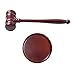 Handmade Wooden Gavel and Block Set Perfect for Lawyer Judge Auction Sale Meetings Student and Gifts (Round Block I)