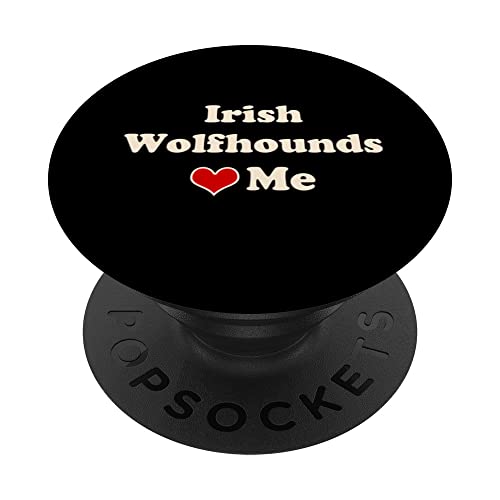 Irish Wolfhounds Heart Me Divertente amante dei cani PopSockets PopGrip Intercambiabile