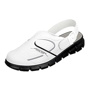 Abeba Clog 7335 Dynamic microvezel, wit/zwart gecertificeerd