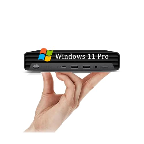 HP ProDesk 400 G6 Mini PC de Escritorio, Intel Core i5-10400T, 16 GB de RAM, SSD de 512 GB, WiFi, Bluetooth, Teclado QWERTY US, Windows 11 Pro (reacondicionado)