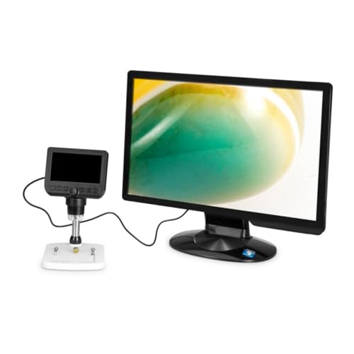 Happyyami Portable 300x Digital Microscope 4.3 Inches LCD Display 8 Led Lights for Magnification Photo/Video Capture