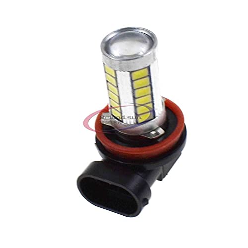 Reland Sun H8 H11 LED Fog Light Bulbs Daytime Driving Running Lights 5630 Chip 33 SMD 12V 6.6W 800 Lumens 6500K,NOT Headlights (33 smd-blue)