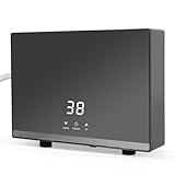 Btstil Mini calentador de agua instantáneo sin depósito, 5,5 kW, calentador de agua instantáneo para cocina con panel LED digital, calentador de agua instantáneo eléctrico para baño cocina (sin