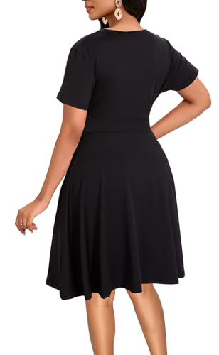 Image of DinyIn Women's 2025 Summer Short Sleeve Casual Dresses