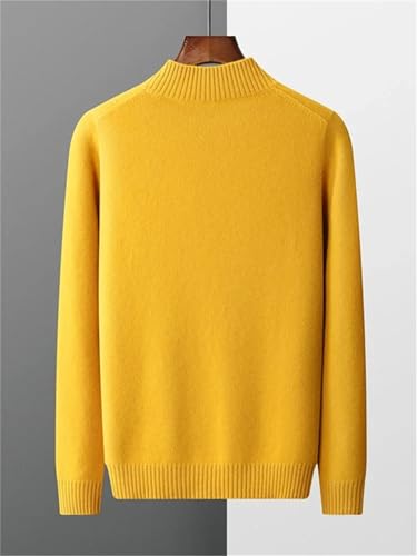 Men Mock Neck Sweater Long Sleeve Thick Basic Soft Warm Merino Wool Knitwear Pullover Tops 6