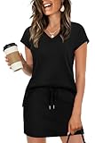 2 Piece Sets For Women Summer Vacation Travel Airport Outfits Two Piece Skirt Sets Golf Active Resort Wear For Women 2026 Spring Break Athletic Dresses Workout Country Concert 80S 90S Outfits Black M