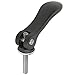 Kipp 04233-1011A1X30 Steel Adjustable Cam Levers with 10-32" External Thread, Inch, Blue Chromated Finish, 30 mm Screw Length, Size 1