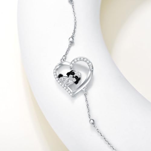 Animal Bracelet Sterling Silver Shih Tzu Dog Bracelet Bearded Dragon Jewelry Lizard Gifts for Women4