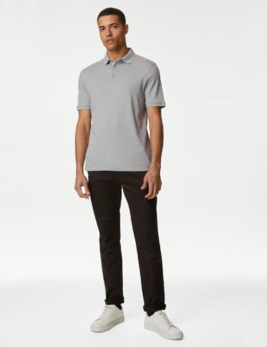 Image of Marks & Spencer Men's Geometric Regular Fit Polo Shirt