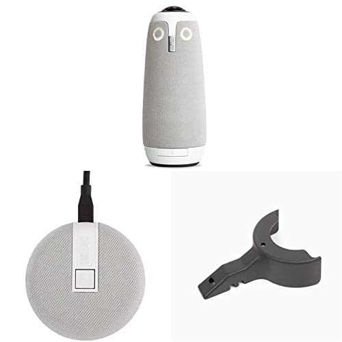 Image of Meeting Owl 3 (Next Gen) 360-Degree & Expansion Mic for Meeting Owl 3 (2.5 Meters) in The Direction of The mic. & Owl 3 Lock Adapter