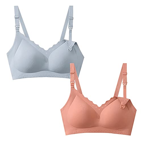 Soutien-gorge d'allaitement sans couture WENJUN rembourré en lot de 2 taille M couleur D