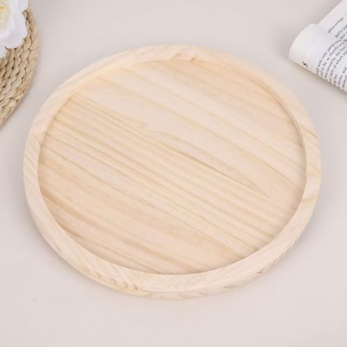 Mesa de brazo de sofá en madera rústica natural bandeja plegable de diseño artesanal 4