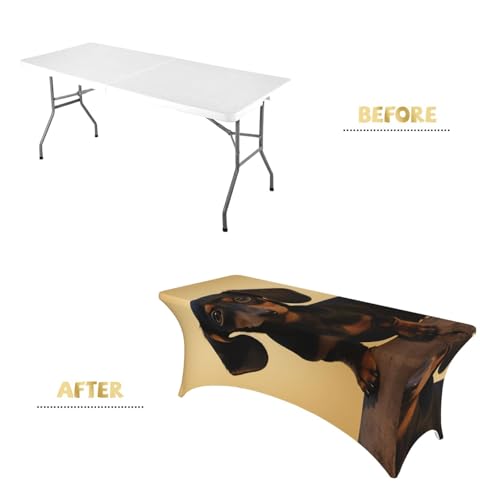 Nappe de table imperméable 1,8 m extensible en élasthanne pour nappe de patio - 3